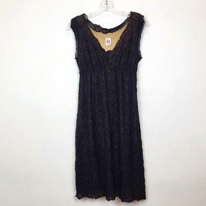 JW San Francisco Black Lace Sleeveless Midi Dress, Size Medium, GUC